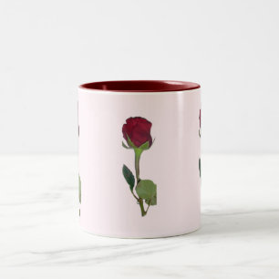 Red Rose Two-Tone Coffee Mug