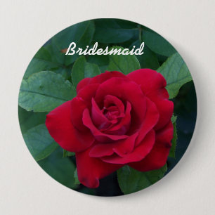 Red Rose Up Close 10 Cm Round Badge