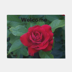 Red Rose Up Close Doormat