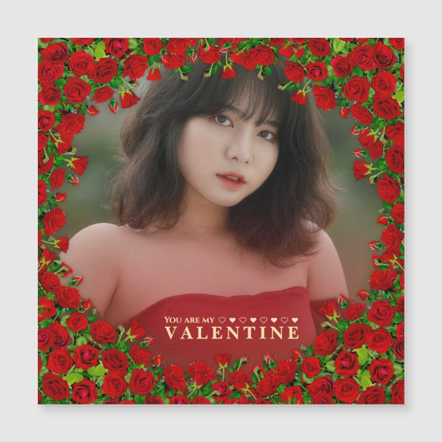 Red Rose Valentine Greeting Card (Front)