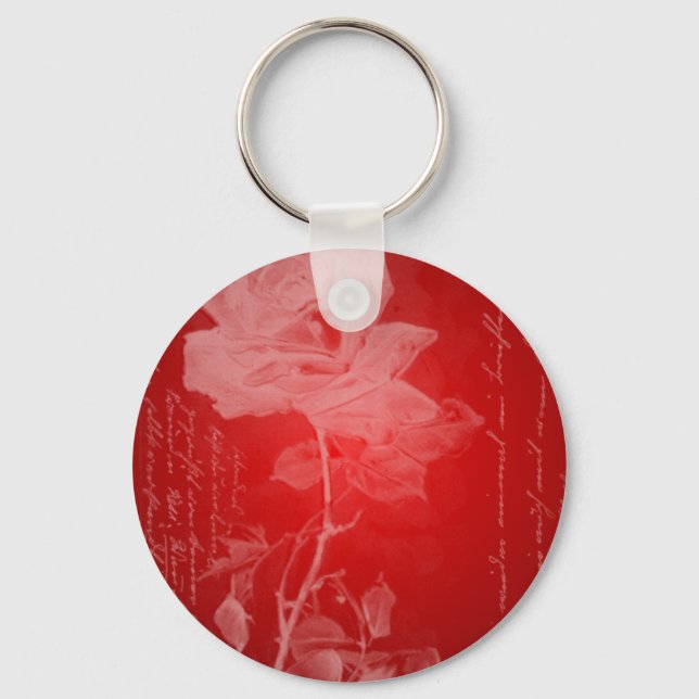 Red Rose Valentine Key Ring (Front)
