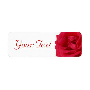 Red Rose Wedding Blank Address Labels