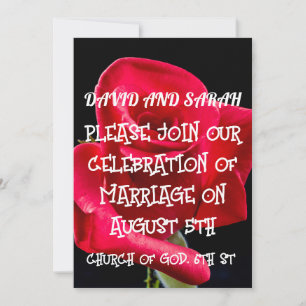 RED ROSE WEDDING CUSTOM Invitations
