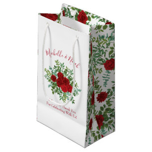 Red Rose Wedding Elegant Classic Small Gift Bag