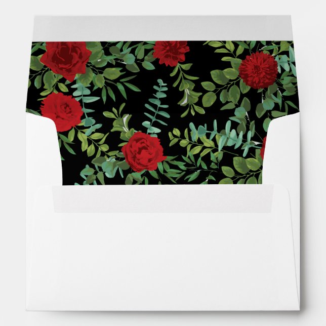 Red Rose Wedding Envelope (Back (Bottom))