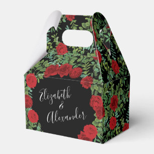 Red Rose Wedding Favour Box