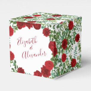 Red Rose Wedding Favour Box