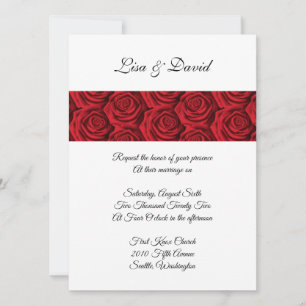 Red Rose Wedding Invitation