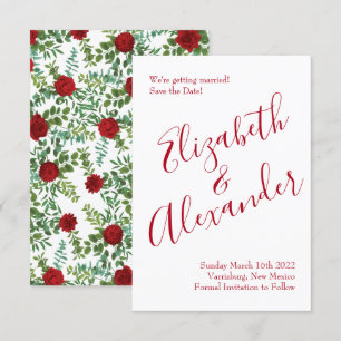 Red Rose Wedding Invitation