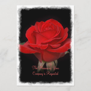 Red Rose Wedding Invitation