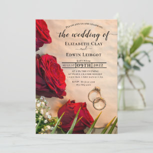 Red Rose Wedding Invitations