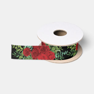 Red Rose Wedding Satin Ribbon