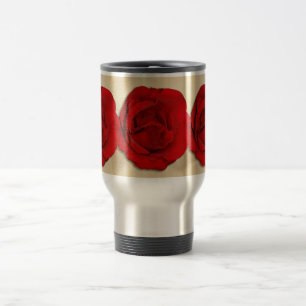 Red rose wedding trio Personalised Travel Mug