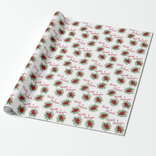 Red Rose Wedding Wrapping Paper