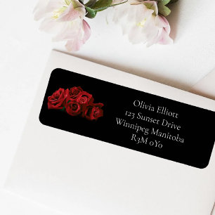 Red Rose White Black Wedding