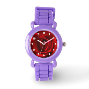 Red Rose White Fat Numbers Kids cn Watch