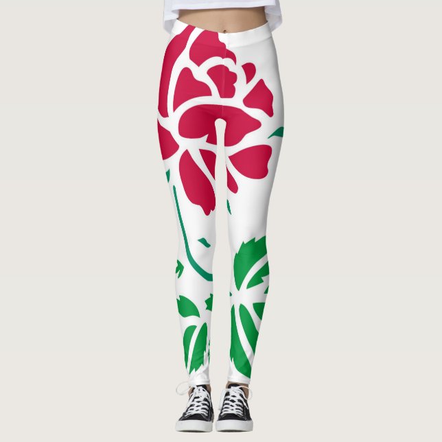 Red Rose Women's Leggings (Front)