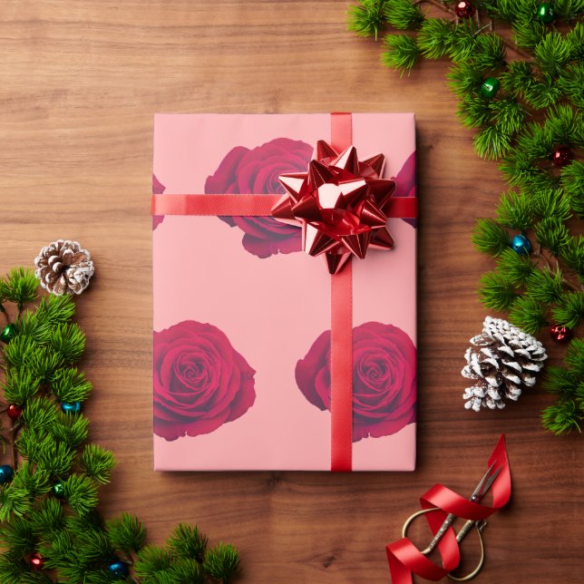Red Rose Wrapping Paper (Holiday Gift)