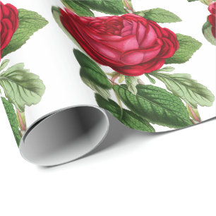 Red rose wrapping paper