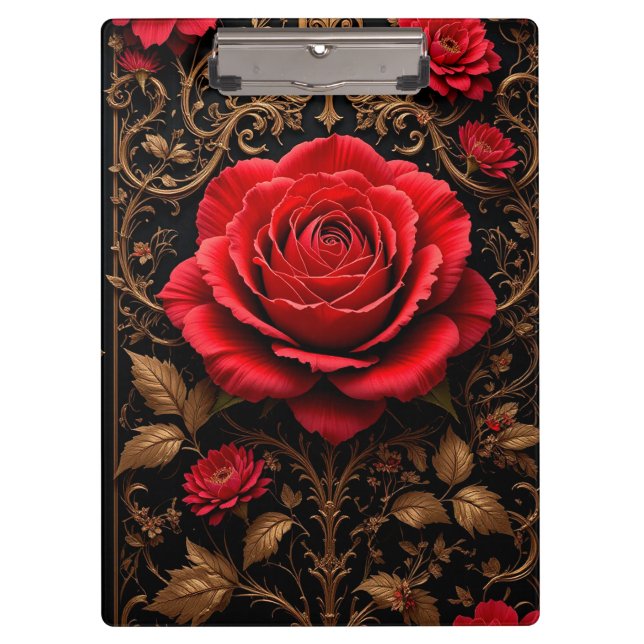 🌹 Red Rose Writing Board For Office And Gift 🌹 Clipboard (Front)