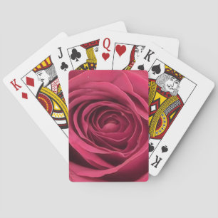 Red Rosebud Playing Cards