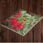 Red Rosehips Botanical Tile<br><div class="desc">Botanical themed,  ceramic tile that features a photo image of bright,  red Rosehips,  the fruit of various Rose plants. A lovely,  floral design! Select your tile size. Makes a great kitchen trivet!</div>