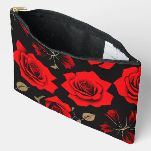Red roses accessory pouch