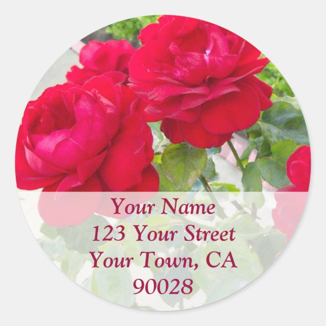 Red Roses Address labels (Front)