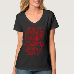 Red Roses Aesthetic Goth Punk Soft Grunge Clothing T-Shirt