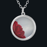 Red Roses Against a Bright Blue Sky Silver Plated Necklace<br><div class="desc">Red Roses Against a Bright Blue Sky Photo by Sandy Closs,  taken at Lake Arrowhead. "red rose""red roses""pink rose""pink roses""weddings""love gift""red flower""red flowers""red floral" red blue rose roses "gifts with roses"</div>
