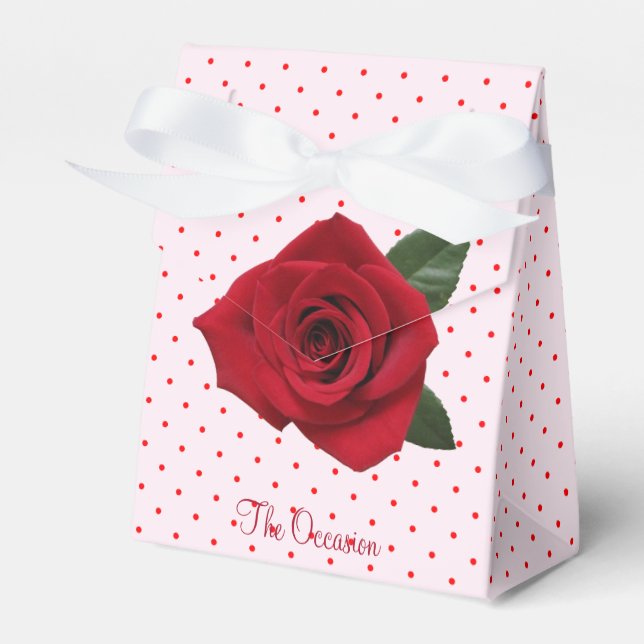 Red Roses Any Occasion Favour Box (Front Side)