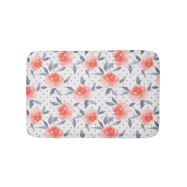 Red roses bath mat (Front)