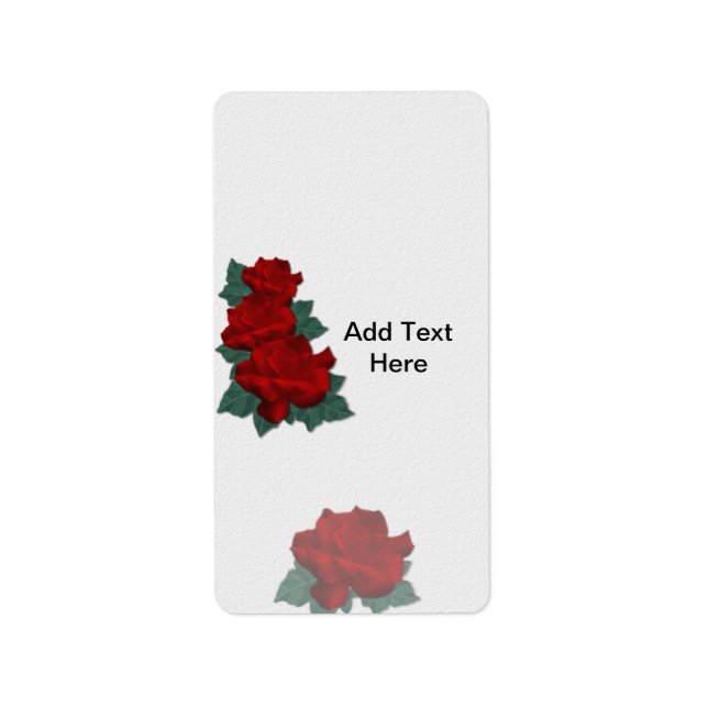Red Roses Birthday Miniature Candy bar wrappers Label (Front)