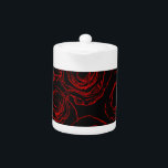 Red Roses Black Background<br><div class="desc">Image of red roses outlines on black background. 
All digital drawing.</div>