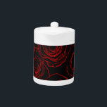 Red Roses Black Background<br><div class="desc">Image of red roses outlines on black background. 
All digital drawing.</div>
