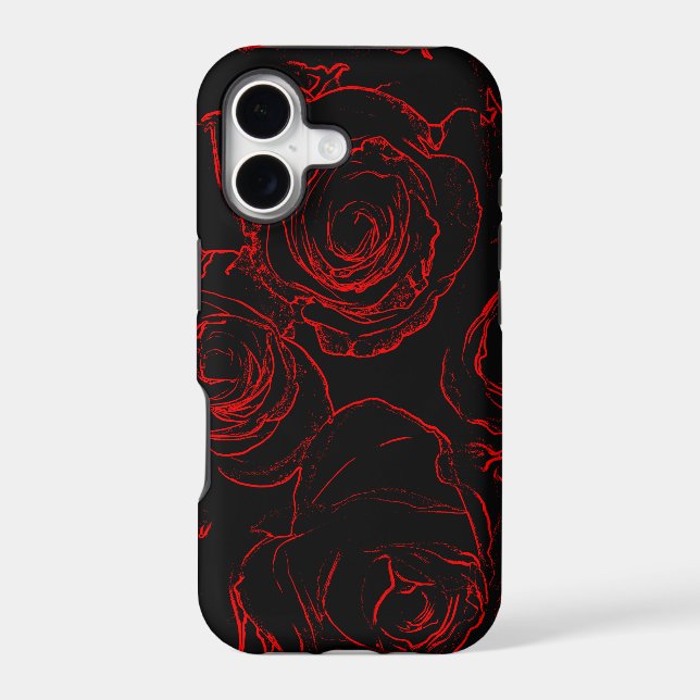 Red Roses Black Background (Back)