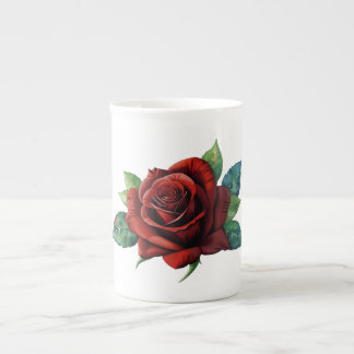 Red Roses Bone China Mug
