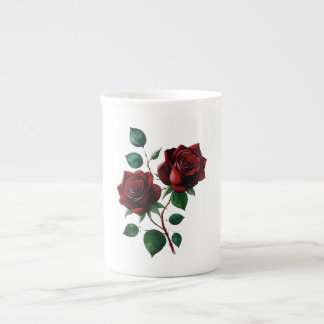 Red Roses Bone China Mug