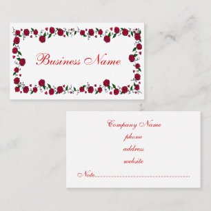 Red Roses Business Card
