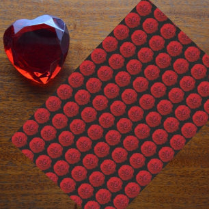 Red Roses Classic Black Floral Tissue Paper