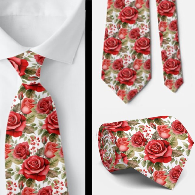 Red Roses Classic Formal Neck Tie (Creator Uploaded)