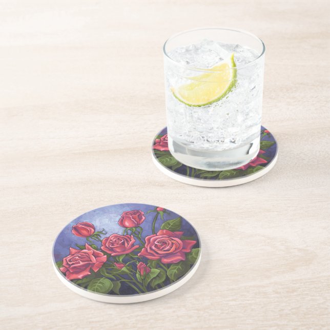 Red Roses Coaster (Side)