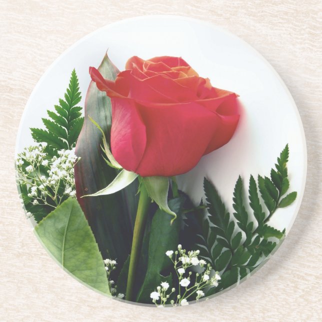 Red roses coaster (Front)
