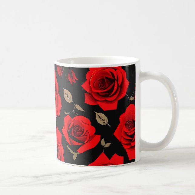Red roses coffee mug (Right)