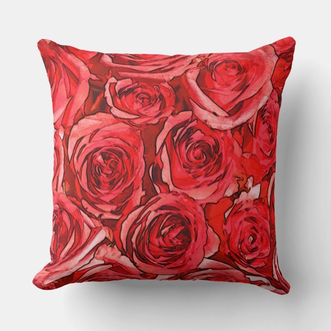 Red Roses Cushion (Front)