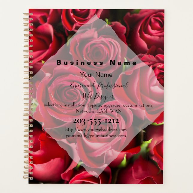 Red Roses Daily Planner HAMbyWG (Front)