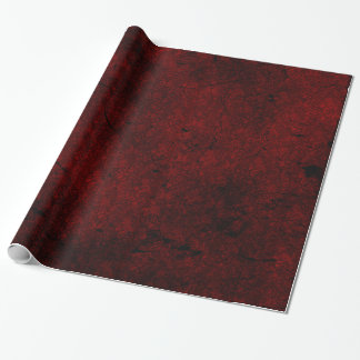 Red Roses Damask Goth Wrapping Paper