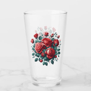 Red Roses Design Glass