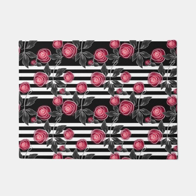 Red roses doormat (Front)