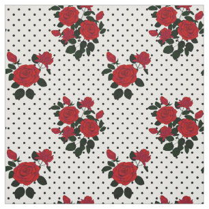 Red roses . fabric